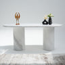 Averis White Volakas Dining Table