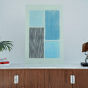 Azure Lines – Contemporary Glass Wall Art By Art Dei Marmi