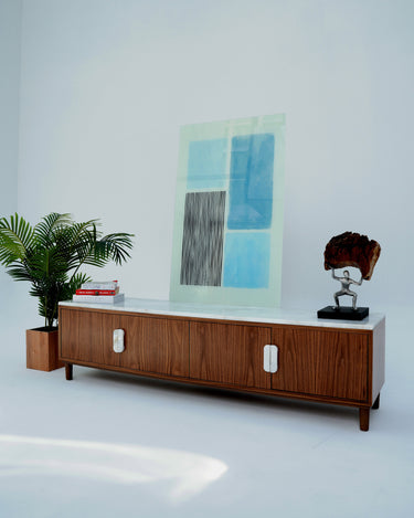 Azure Lines – Contemporary Glass Wall Art By Art Dei Marmi