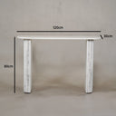 Biancia White Volakas Marble Console Table
