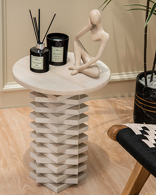 Callaia Serpeggiante Marble Side Table