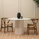 Cela Beige Marble Dining Table