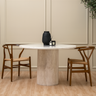 Cela Beige Marble Dining Table