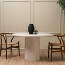 Cela Beige Marble Dining Table