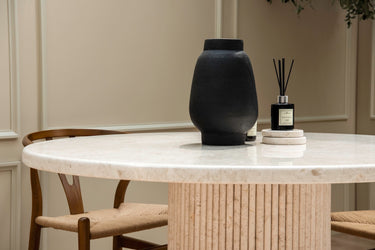 Cela Beige Marble Dining Table