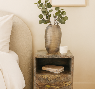 Celoro Green Marble Bedside Table