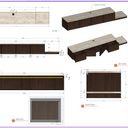 Chiswick Crema Noble Marble Media Unit - Technical Drawing