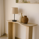 cream console table