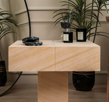 Daro Teakwood Marble Side Table