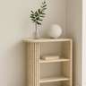 Dina Beige Marble Corner Console Table
