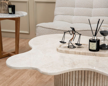 Domu Beige Marble Coffee Table