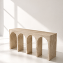 Dorothea Travertine Console Table