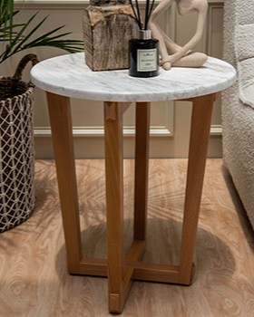 Elara Volakas Marble Top Side Table