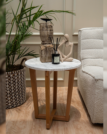 Elara Volakas Marble Top Side Table