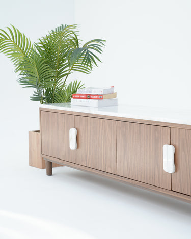 Emin Afyon Sugar Marble & Walnut TV Unit