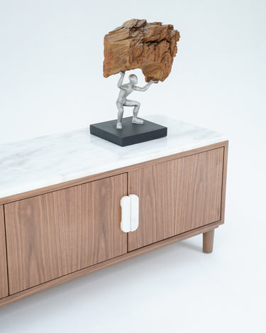 Emin Afyon Sugar Marble & Walnut TV Unit