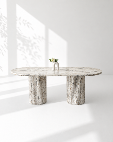 Euphemia Calacatta Viola Dining Table