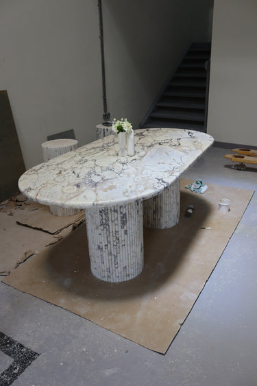Euphemia Calacatta Viola Dining Table