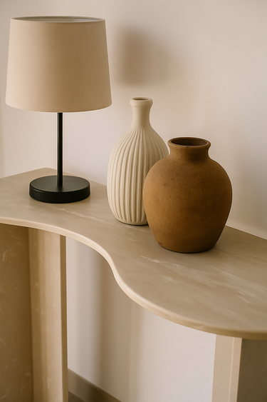 Favira Crema Marble Console