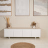 Fioren TV Unit with White Wood Marble Top