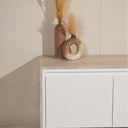 Fioren TV Unit with White Wood Marble Top