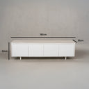 Fioren TV Unit with White Wood Marble Top