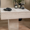 Graya White Wood Marble Side Table