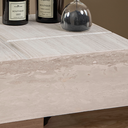 Graya White Wood Marble Side Table