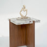 Hano Calacatta Viola Marble & Red Oak Side Table