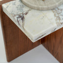 Hano Calacatta Viola Marble & Red Oak Side Table