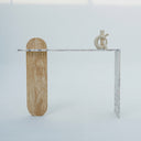Kero Travertine & Calacatta Viola Marble Console