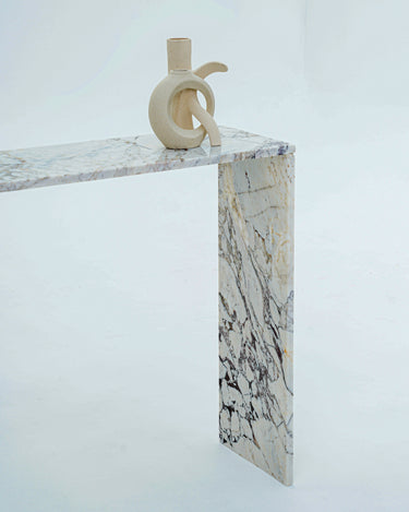 Kero Travertine & Calacatta Viola Marble Console