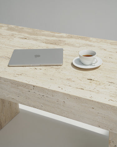 Lumora Italy Travertine Marble Desk