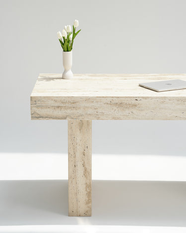 Lumora Italy Travertine Marble Desk