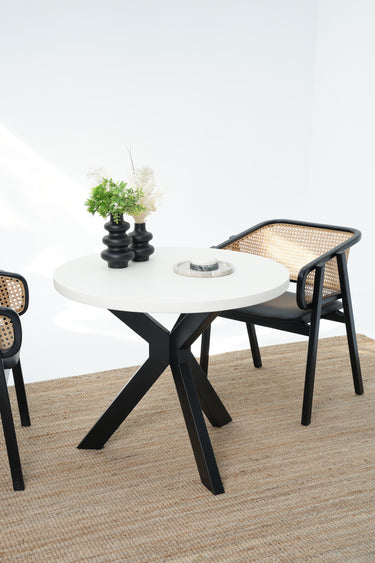 Lunera Outdoor Dining Table - White Micro Cement Top