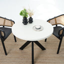 Lunera Outdoor Dining Table - White Micro Cement Top