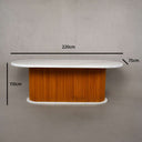 Mirella Dining Table with Volakas Marble Top and Wooden Base
