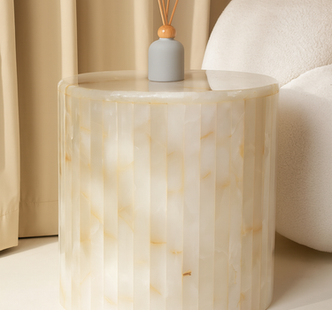 Nira Onyx Marble Side Table