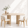 Omera Beige Marble Dining Table