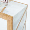 Orel Afyon Sugar Marble & White Oak Console