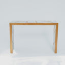 Orel Afyon Sugar Marble & White Oak Console