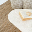 Orina Triangle Coffee Table - Beige Marble