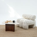 Orina Triangle Coffee Table - Beige Marble