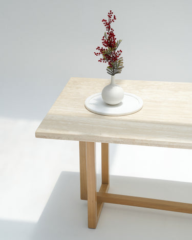 Orla Travertine Dining Table