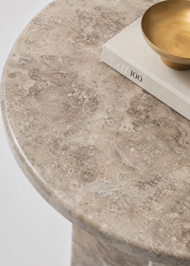Orsen Amazon Grey Marble Side Table