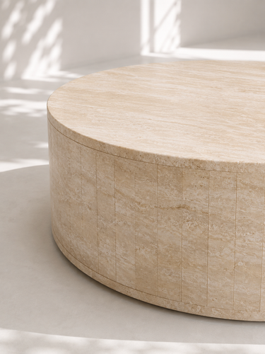 Ottoline Travertine Coffee Table Set