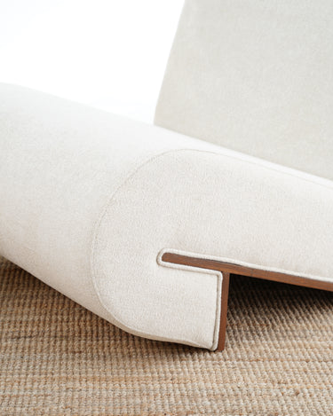 Pelo Veneered Oak & Linen Sofa Chair
