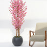Pink Cherry Blossom Artificial Plant (With Pot)