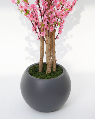 Pink Cherry Blossom Artificial Plant (With Pot)