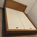 Safat White Oak Solid Wood King Size Bed
